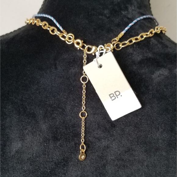 Nordstrom Bp Chain & Beaded Layered Necklaces Flying Heart Pendant - Picture 3 of 4